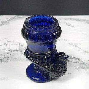 Degenhart Glass Bird Toothpick Trinket Paperweight Vintage